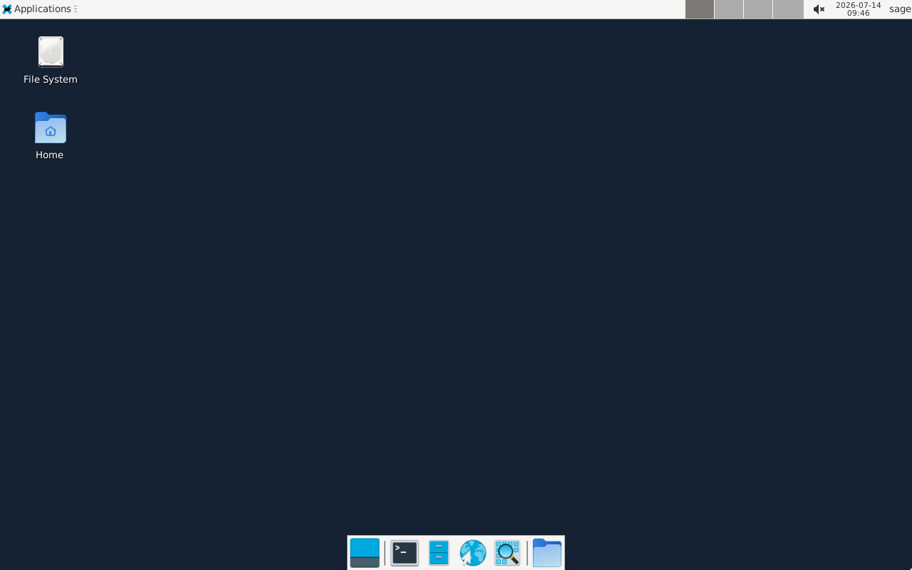 SageOS XFCE desktop